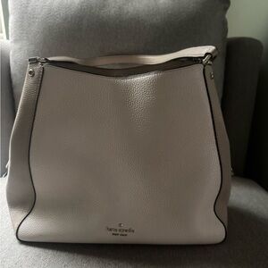 Kate Spade Cream Hobo Bag with Smooth Leather